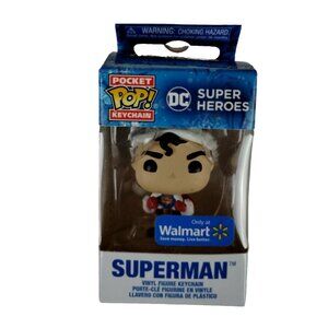 Funko Pocket Pop DC Heroes Superman Santa  Vinyl Figure Decorative Keychain New